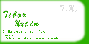 tibor matin business card